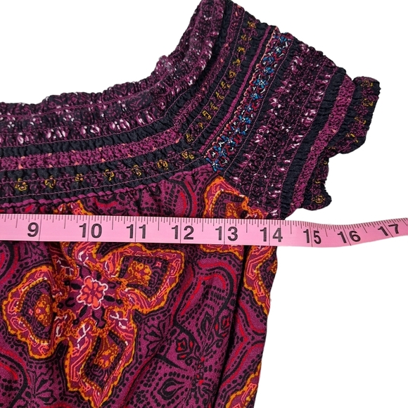 Xhilaration Off the Shoulder Cropped Elastic Waist Jumpsuit Romper Pockets Sz M - Picture 9 of 14